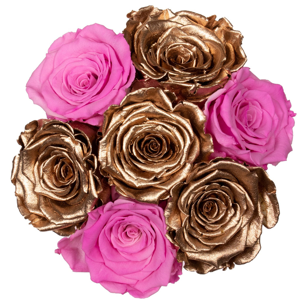 Rosa & 24k guld rosor | Basic dome Tusen rosor