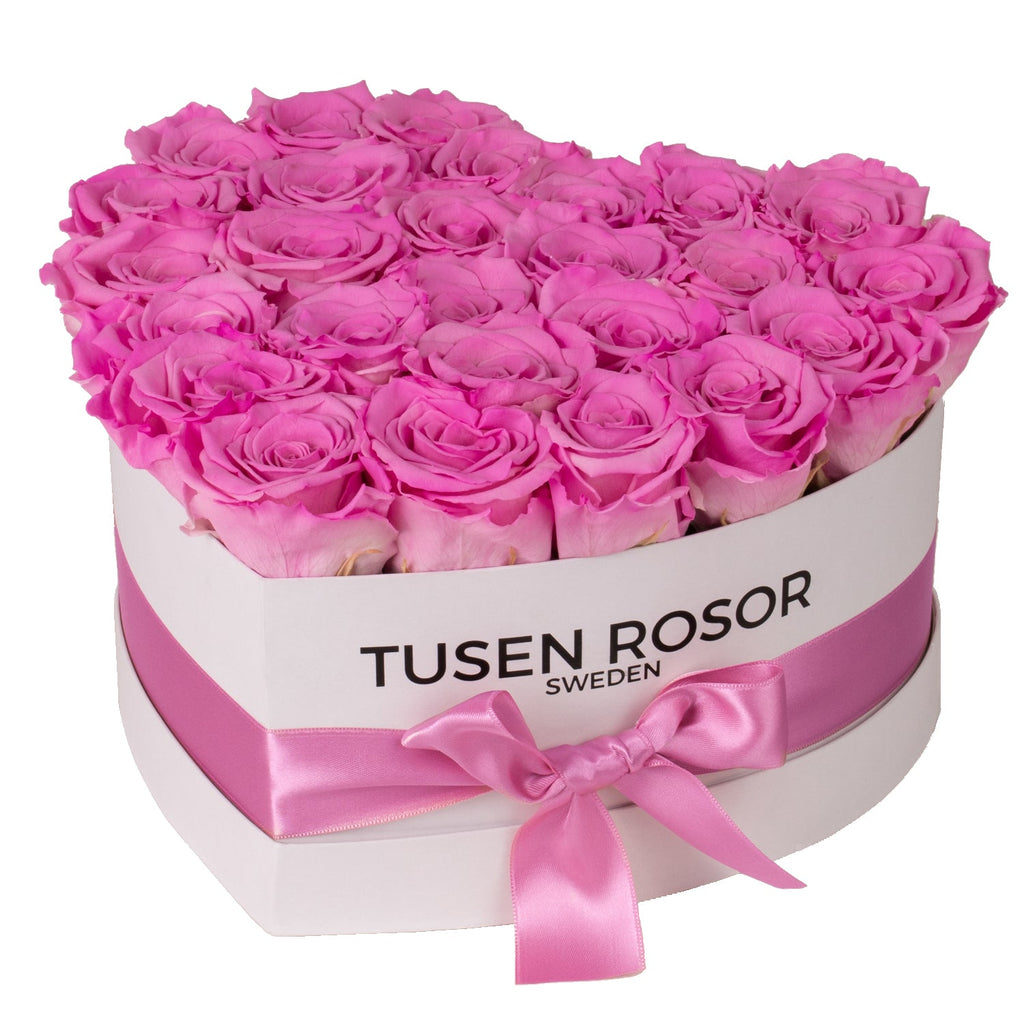 Rosa rosor | Hjärtbox Tusen rosor